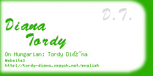 diana tordy business card